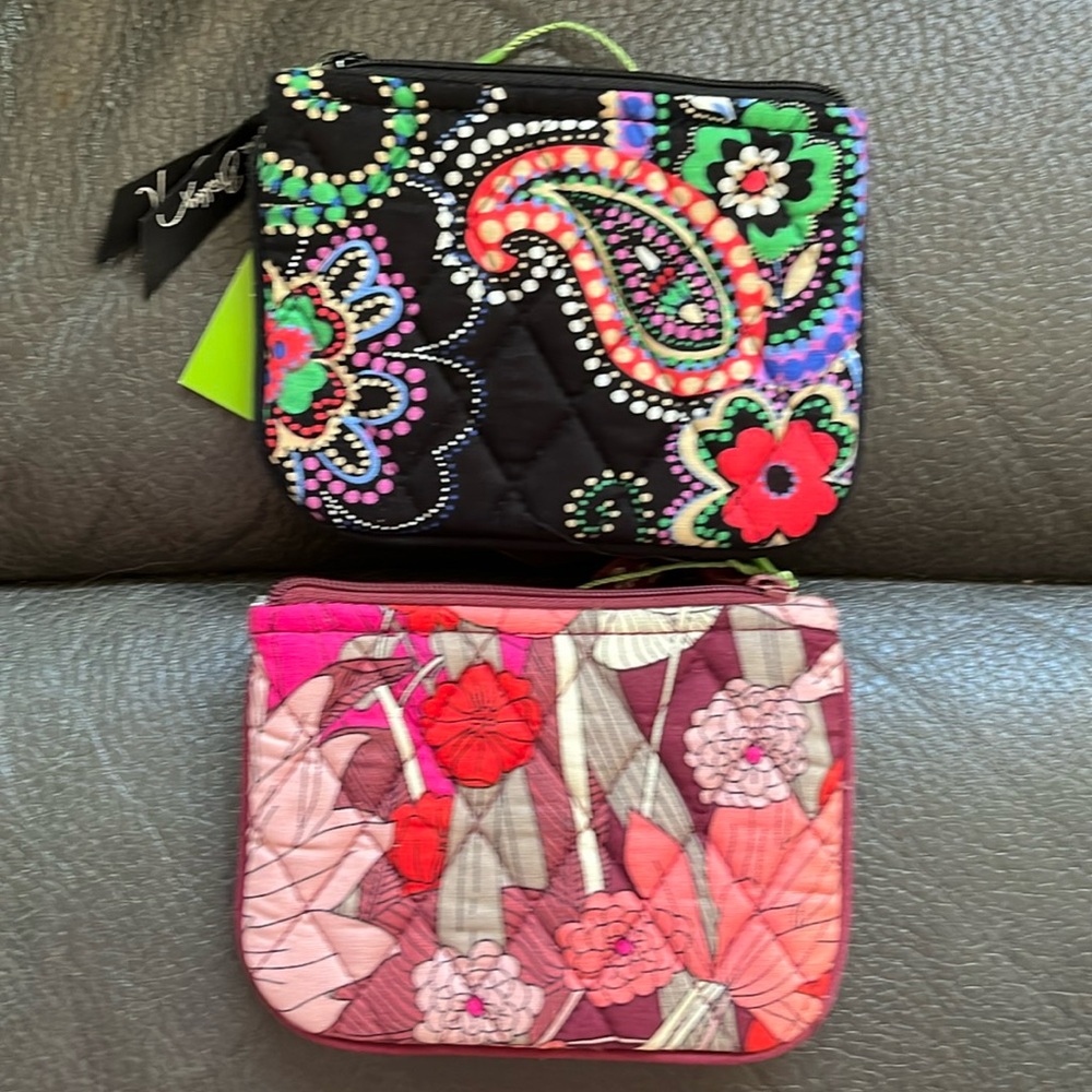 Two vera Bradley coin purse in Kiev paisley and bohemian blooms